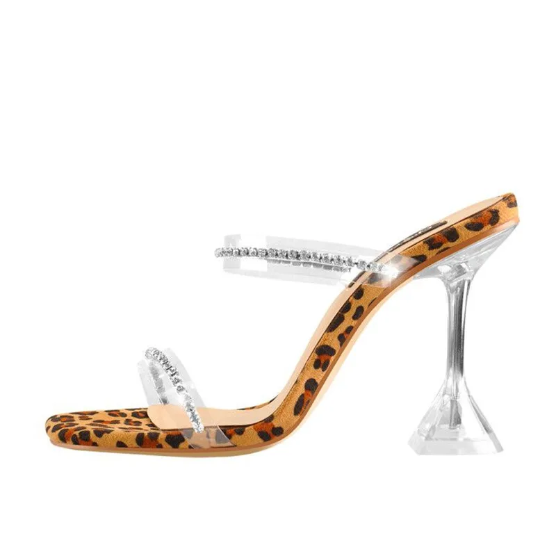 Женские пикантные сандалии Onlymaker с леопардовым принтом из искусственных
