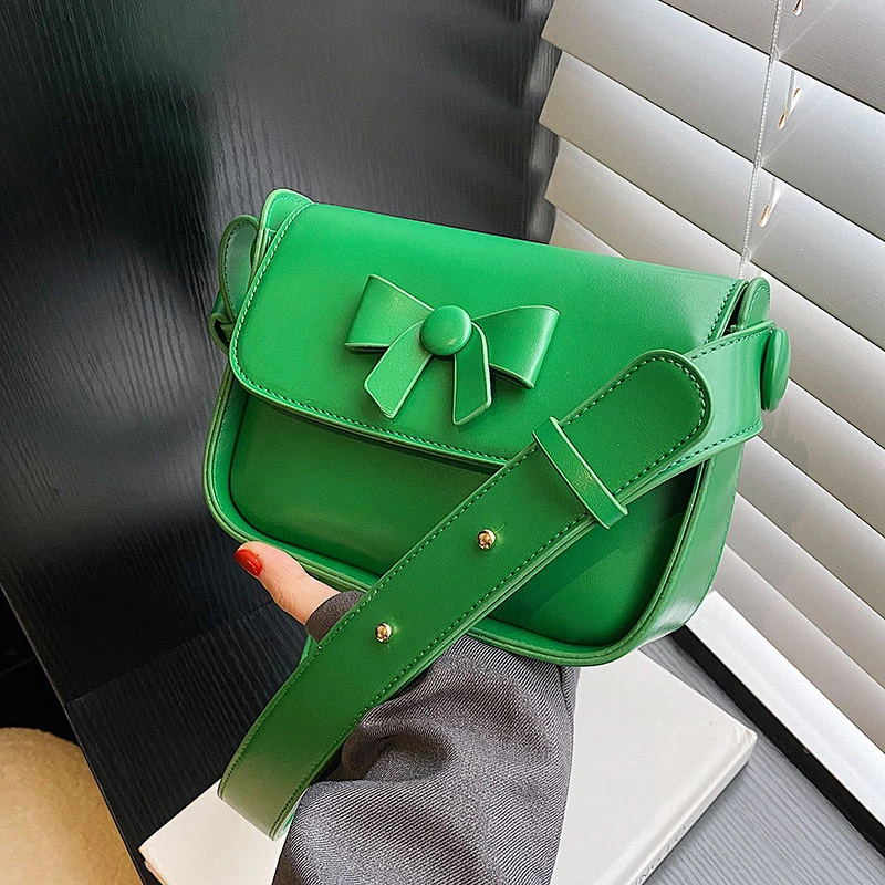 

Small Flap Bag Women Bow Design Shoulder Bag 2022 Spring New Girls Fashion Handbags Pu Leather Messenger Bag Square Mini Bag Sac