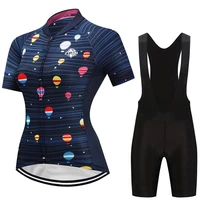 summer cycling sets womens tight clothing bicycle jersey skinsuit breathable anti uv bike riding mtb suit maillot ropa ciclismo