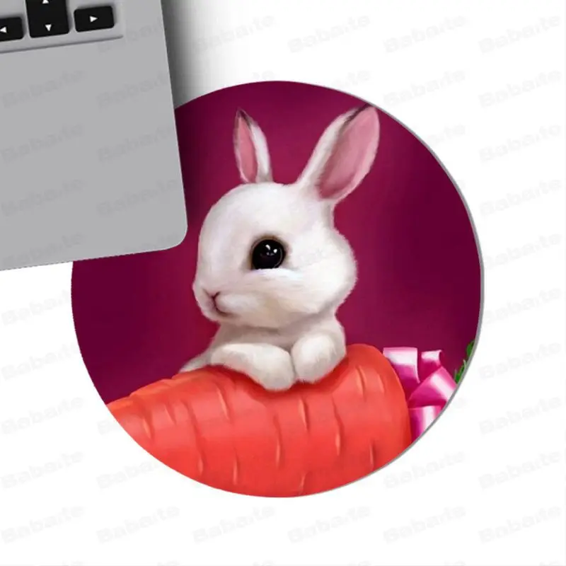 

Babaite Vintage Cool cartoon rabbit round Durable Rubber Mouse Mat Pad Size for 22*22cm round mousepad Rubber Rectangle Mousemat