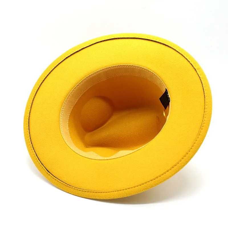 Женская и Мужская Зимняя шерстяная белая черная фетровая шляпа с широкими полями