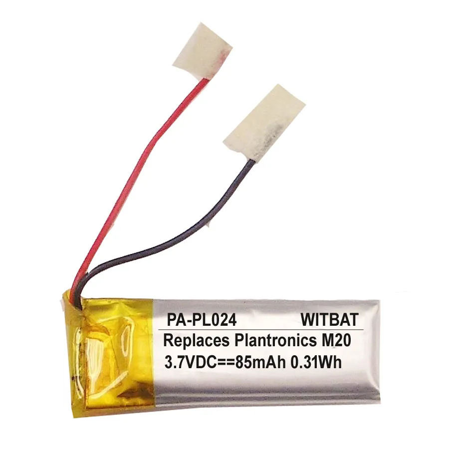 

85mAh Battery for Plantronics M20, M25, M50, M55, M70, M90, ML12, ML18