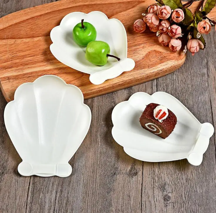 Одноразовая пластиковая посуда в форме ракушки столовая оптовая продажа закуски