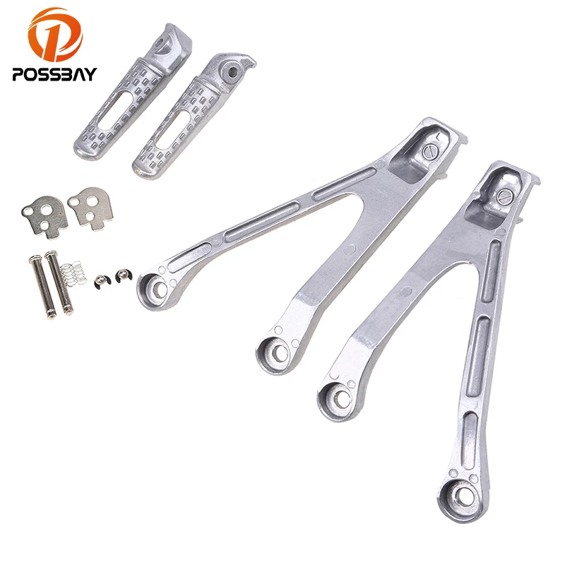 

POSSBAY 1Set Motorcycle Rear Footrests Motocross Scooter Foot Pegs Brackets For Honda CBR1000RR 2008 2009 2010 2011 Cafe Racer