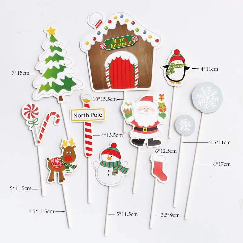 Веселый Топпер на Рождественский торт вечерние десертные стол десерт наряды