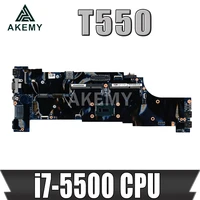 akemy original laptop for lenovo thinkpad t550 motherboard mainboard i7 5500 cpu fru 00jt422
