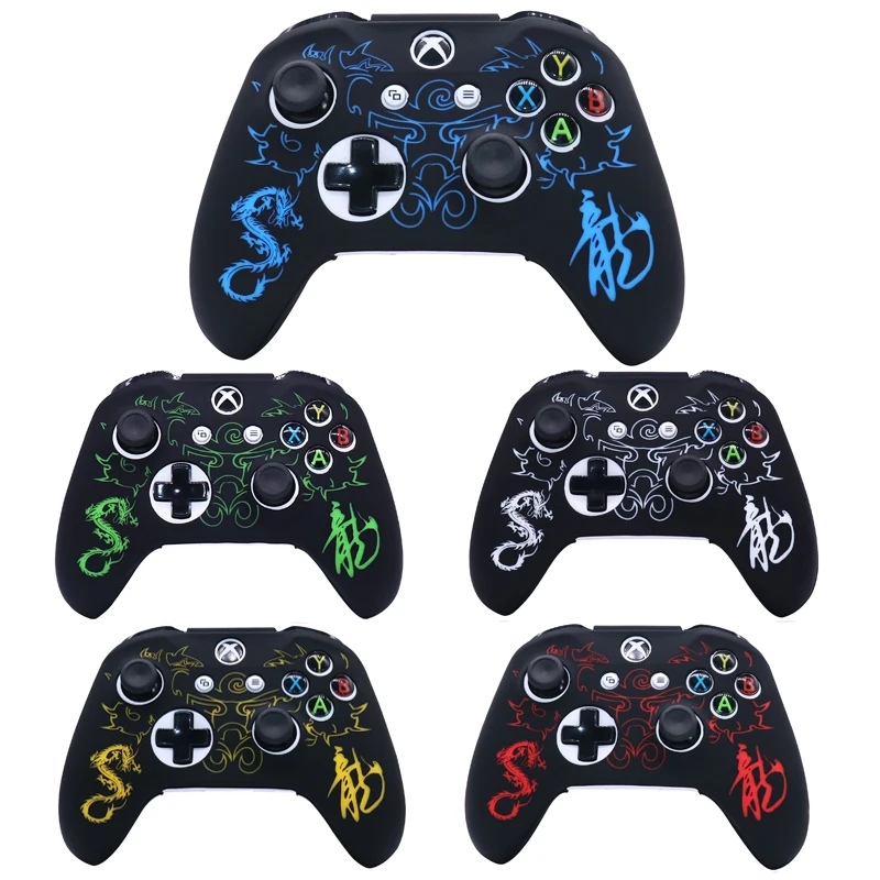 Силиконовый чехол с лазерной резьбой для Xbox One Slim Control ler Skin геймпада джойстика