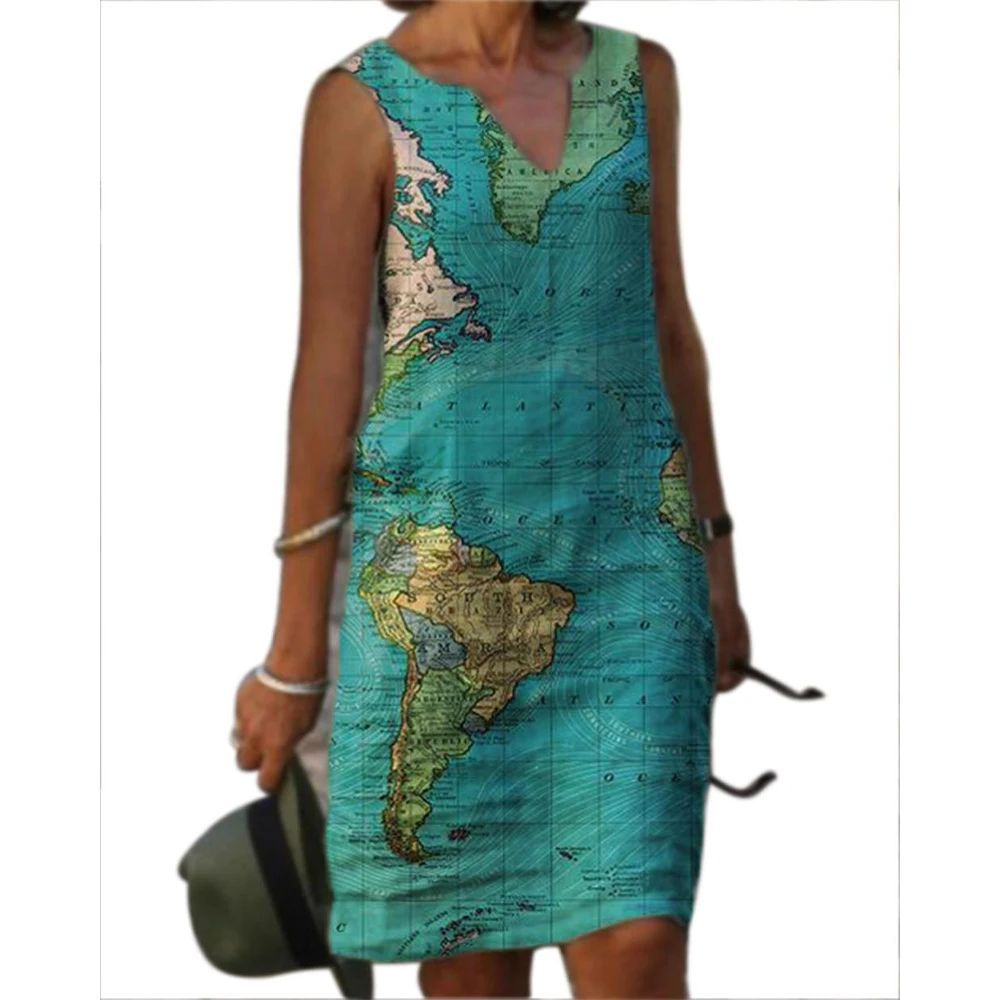 

Vintage Dress Women Goth Clothes Vestido Feminino Harajuku Tank Dress V Neck Knee-Length Casual Summer Women's Dresses