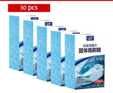 5bag-30pcs 6 шт./пакет(1 шт. = 4 lвода) шипучие автомобиль Твердый очиститель тонкий щетки стеклоочистителя окна для очистки лобового стекла автомобиля Стекло очиститель автомобильные аксессуары - Цвет: 5bag-30pcs