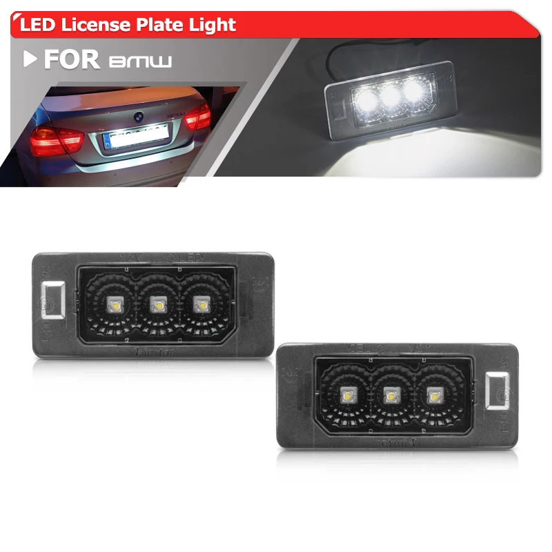 2x СВЕТОДИОДНЫЕ Лампы Canbus для номерного знака BMW E70 E82 E84 F22 F23 F45 E46 E90 E91 E92 E93 F30 F31 F34 F32