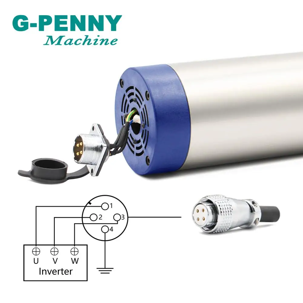 Новый товар! Электродвигатель шпинделя с воздушным охлаждением 220 В кВт ER16 CNC 80 мм