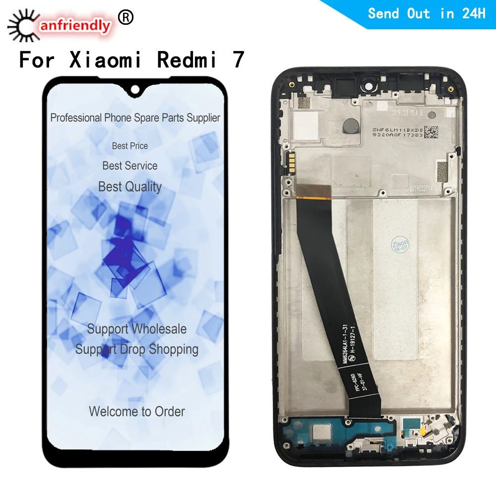 

6.26" For Xiaomi redmi 7 LCD Display+Touch Screen Digitizer with frame Assembly Replacement Accessories for xiaomi redmi7