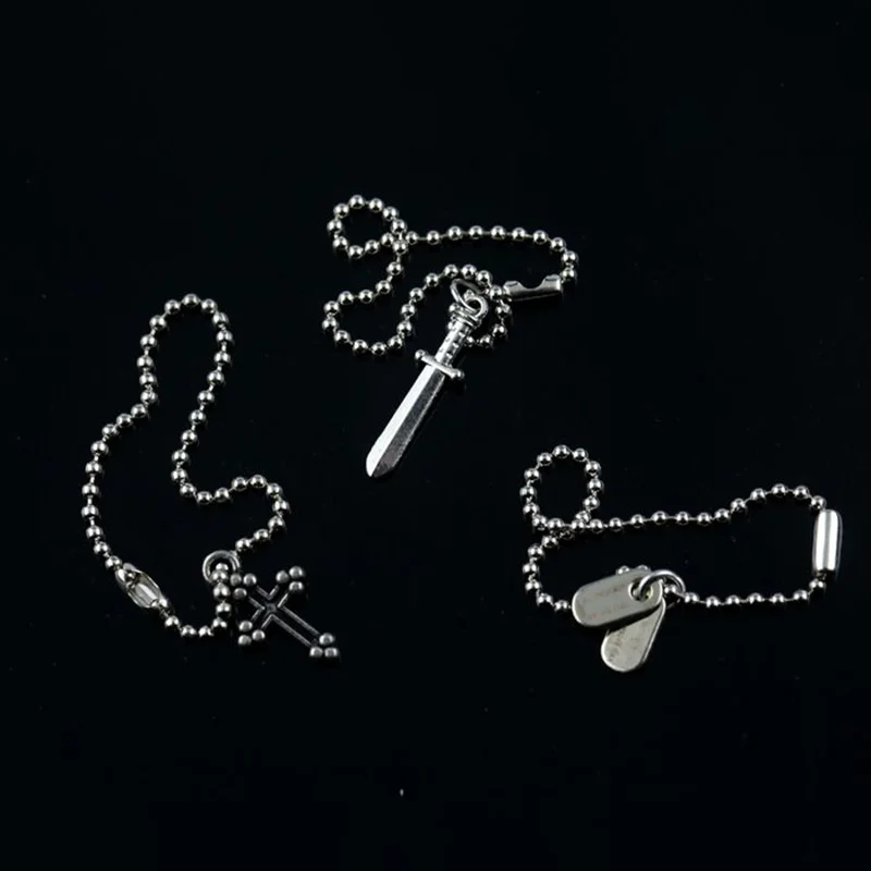 

1/6 Soldier Cross Dog Tag Nameplate Metal Necklace Spot for 12-inch body head sculpt