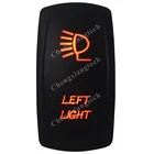 12 В постоянного тока 24 В автомобильный лодочный Левый переключатель света Оранжевый Светодиодный светильник 5 контактов ВКЛ.ВЫКЛ. Стандартный водонепроницаемый IP68 переключатель