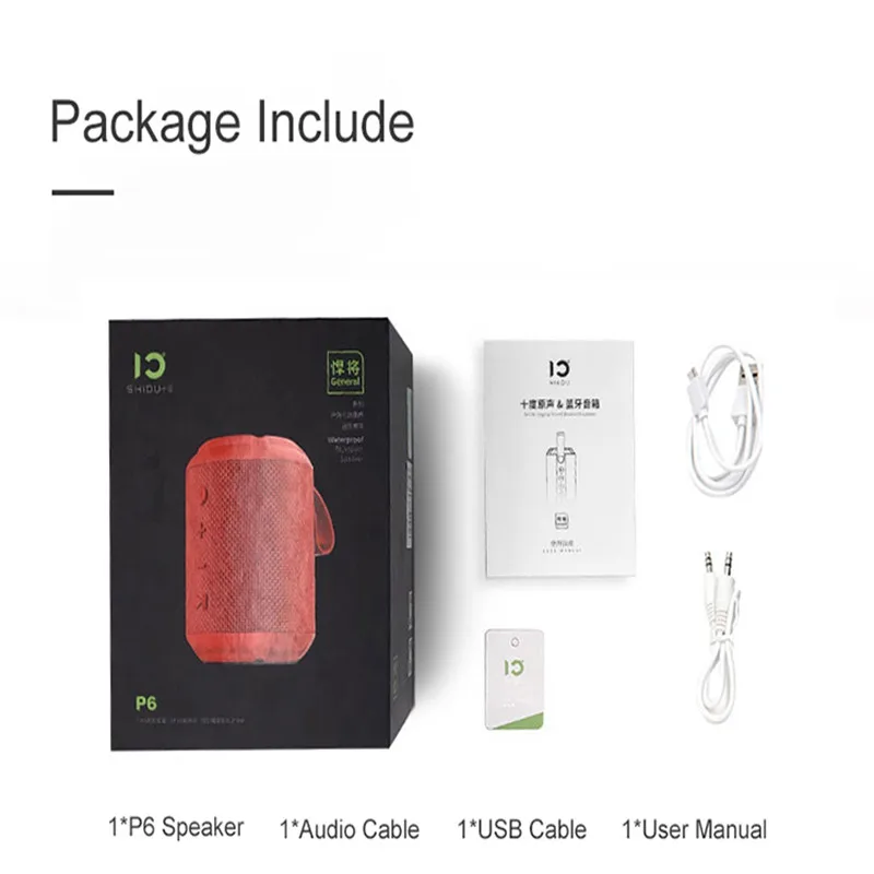 3D стерео водонепроницаемый портативный наружный перезаряжаемый Bluetooth динамик