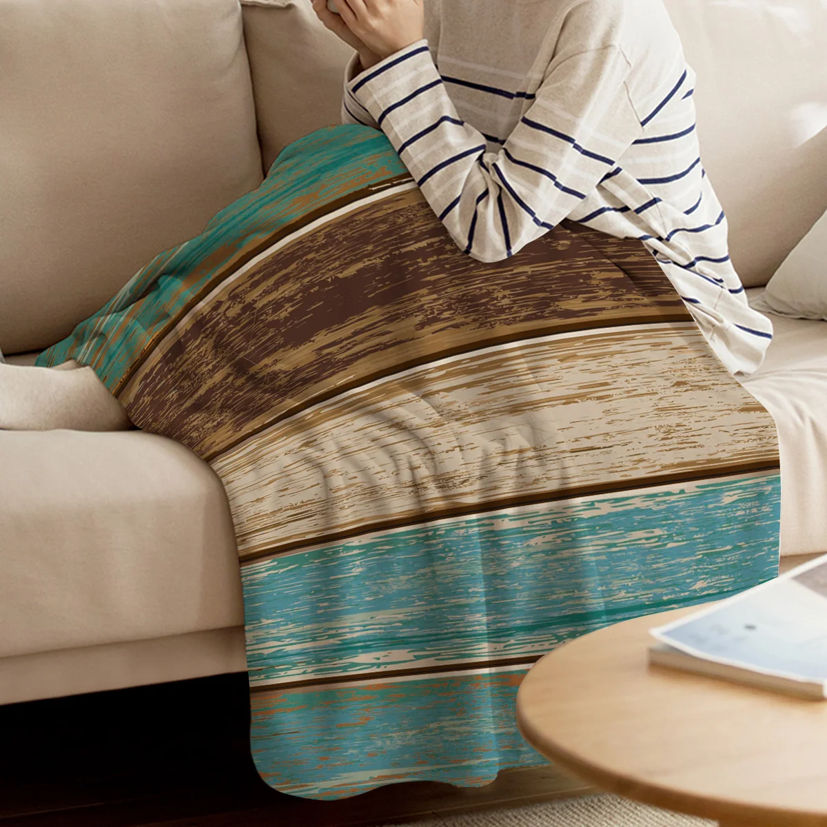 Ретро отделка под дерево текстура одеяла покрывало Фланелевое дорожное покрытие