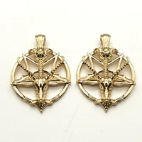5 piecespentagram pan god skull gothic pendant satan devil mysterious diy jewelry accessories