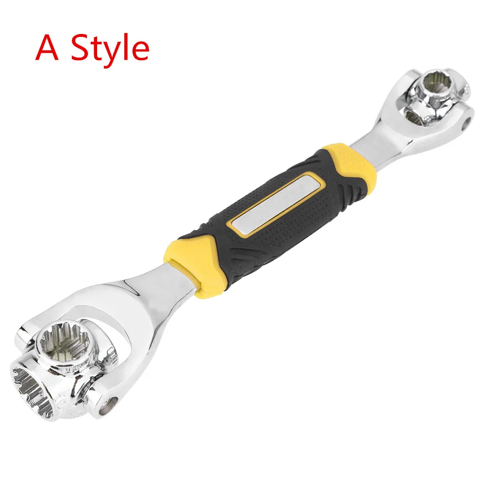 48 in 1 Yellow-A 48 В 1 тигровый гаечный ключ динамометрический ключ Авто Ремонт 360 градусов вращения гаечный ключ УНИВЕРСАЛЬНАЯ мебель ремонт автомобиля ручной инструмент - Цвет: 48 in 1 Yellow-A