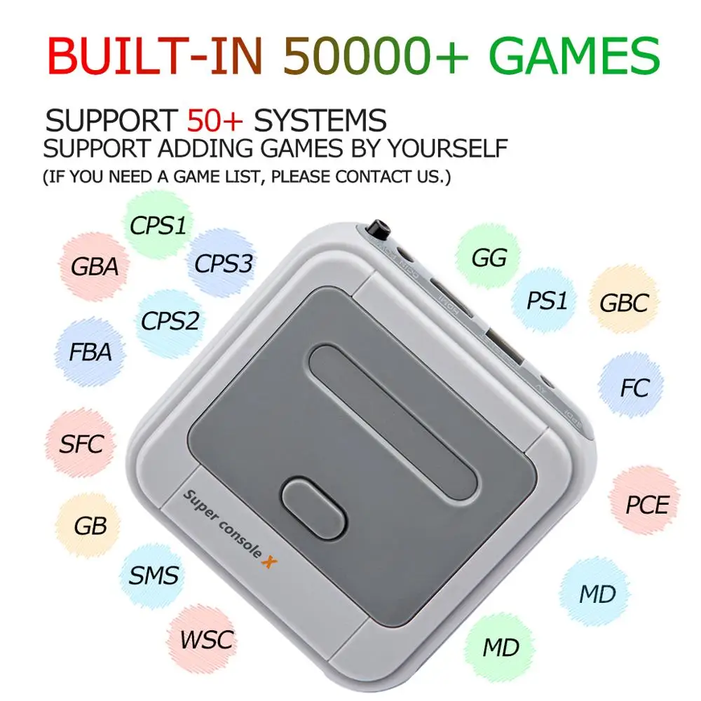 Preise Super Konsole X Hd Video Spiel Konsole Für Psp/Ps1/N64/Dc Gebaut-In 50000 + Spiele Retro Tv Spielkonsole Open-Source-Linux System