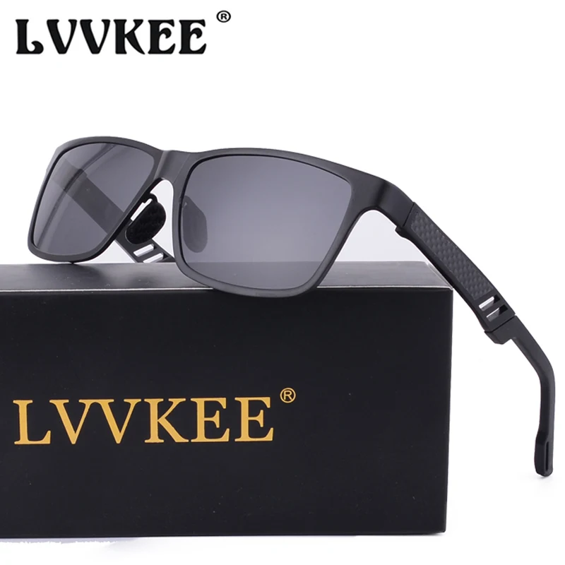 LVVKEE мужские поляризованные солнцезащитные очки из алюминиево магниевого сплава