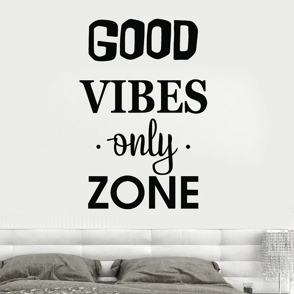 

Good Vibes Only Vinyl Wall Decal Quote Positive Room House Interior Stickers Mural Kids Room Home Wallpaper M250