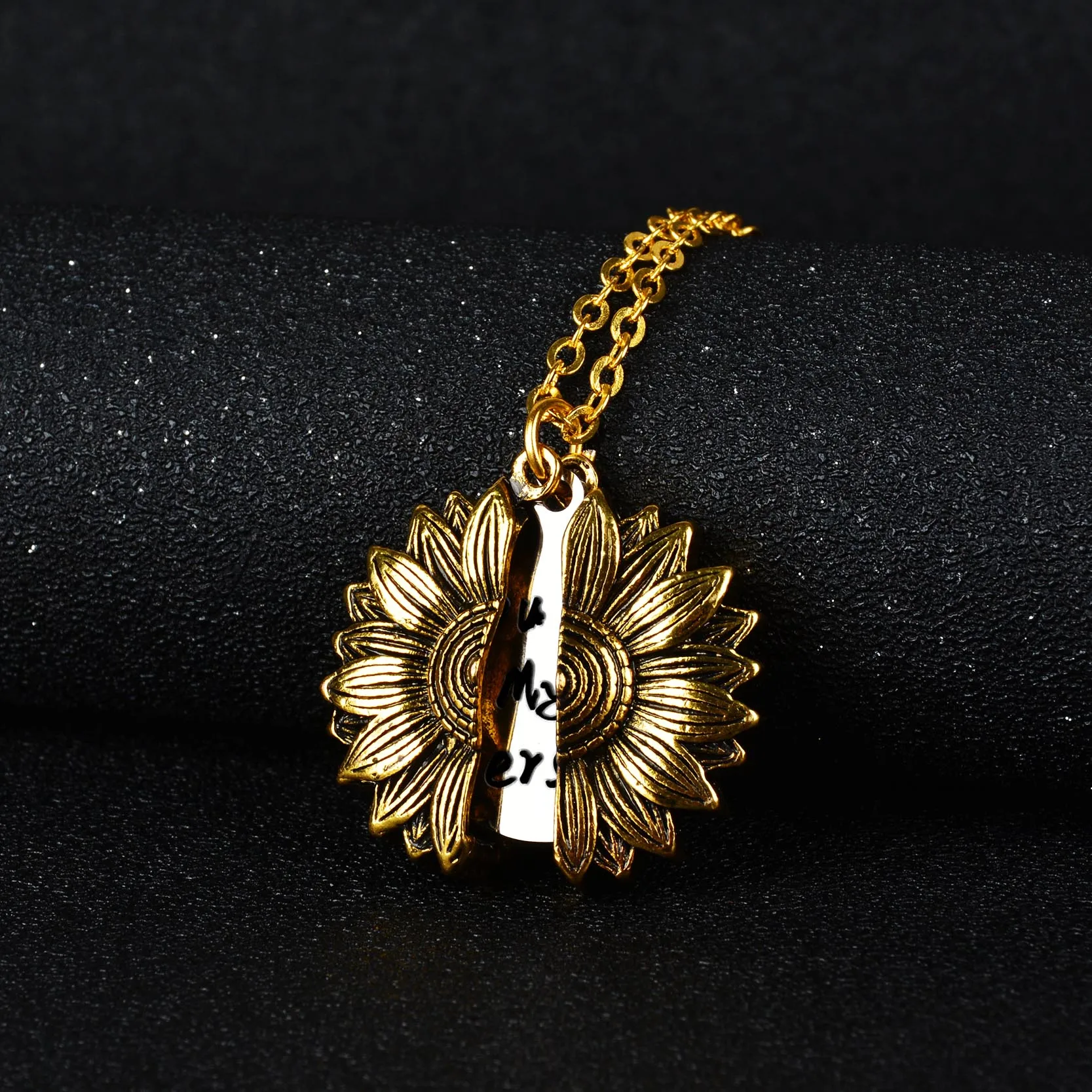 Друзья Навсегда медальоны подсолнечник подвеска ожерелье Нержавеющая сталь