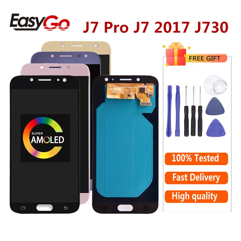 J730 LCD для Samsung Galaxy J7 Pro 2017 SM J730F J730FM/DS ЖК экран с сенсорным экраном дигитайзер в