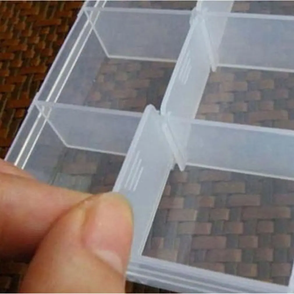 15 Grid Creative Storage Box With removable dividers Valuables Jewellery Cash Clear Plastic Organizer Container | Дом и сад