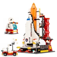 gudi building block city life shuttlecraft astronautics plan space rocket bricks toy for xmas gift