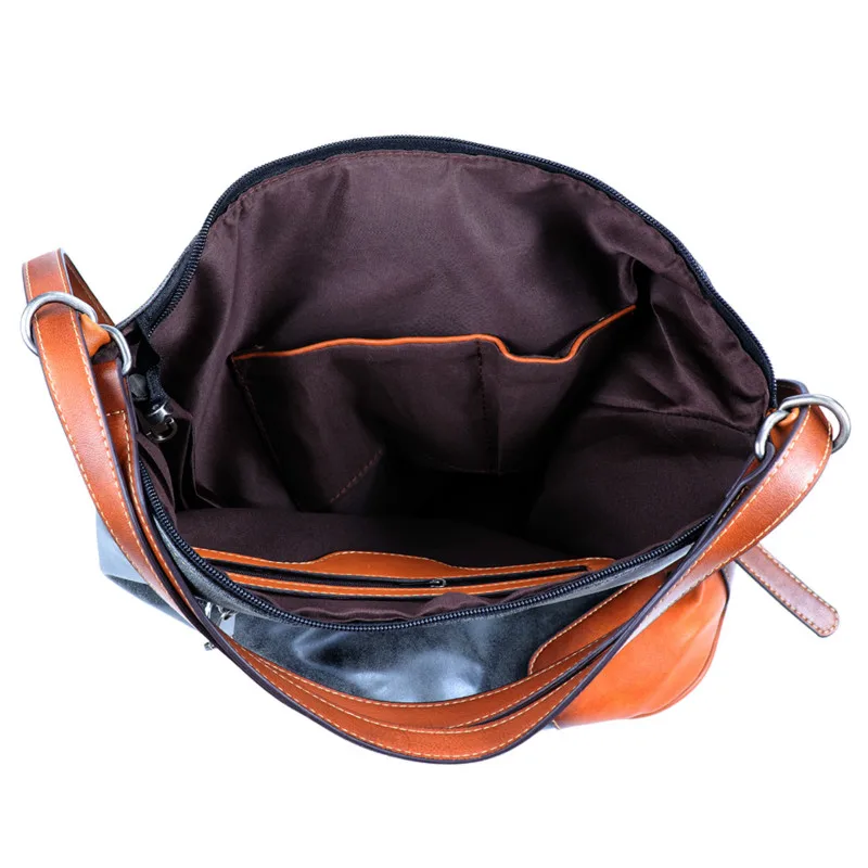 Роскошная Вместительная женская сумка через плечо из натуральной кожи женские