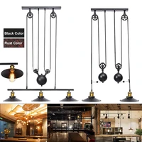 e27 vintage loft retro pendant light 23 heads sconce hanging pulley lamp fixtures restaurant bar home decoration ac110 240v