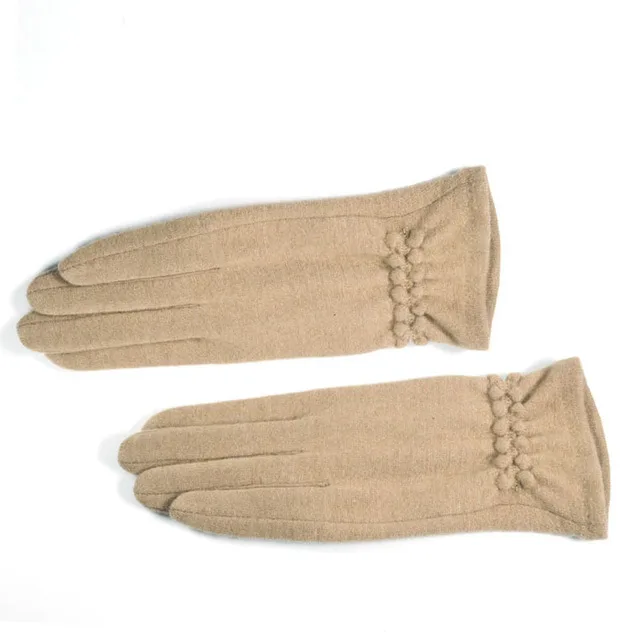 Camel--Cashmere Зимние женские перчатки, ручные варежки для женщин, шерстяные женские вязаные кашемировые наручные перчатки Luva, перчатки для вождения автомобиля, перчатки для сенсорного экрана - Цвет: Camel--Cashmere