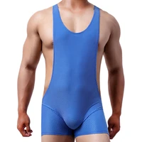 sexy mens undershirts sports one piece bodysuit jumpsuits leotard wrestling singlet overalls sexy teddies underwear boxer shorts