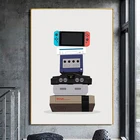 Ретро Геймпад контроллер настенная Картина на холсте искусственная игра винтажный постер и принты Настенная картина для мальчика детской комнаты