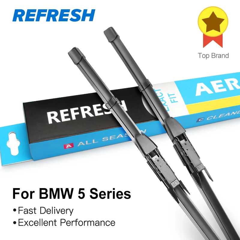 

REFRESH Wiper Blades for BMW 5 Series E39 E60 E61 F07 F10 F11 G30 G31 520i 523i 525i 528i 530i 535i 518d 520d 525d 530d 535d