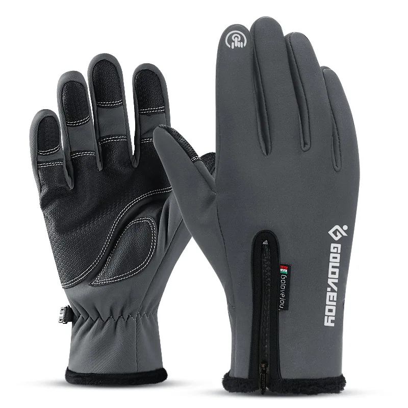 

Motorcycle Gloves Moto Gloves Winter Thermal Fleece Lined Winter Water Resistant Touch Screen Non-slip Motorbike Riding Gloves