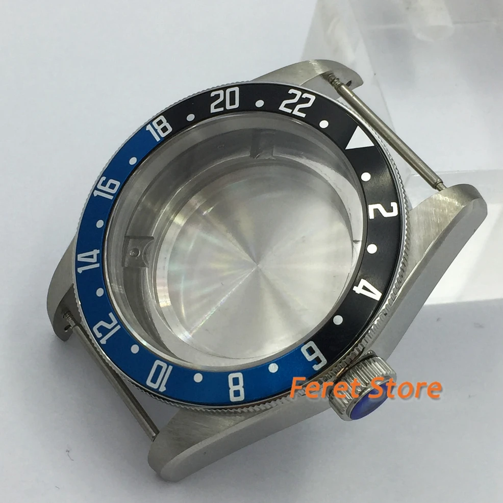41mm Corgeut blue black bezel sapphire glass fit 8215 2836 automatic movement Watch stainless steel Case
