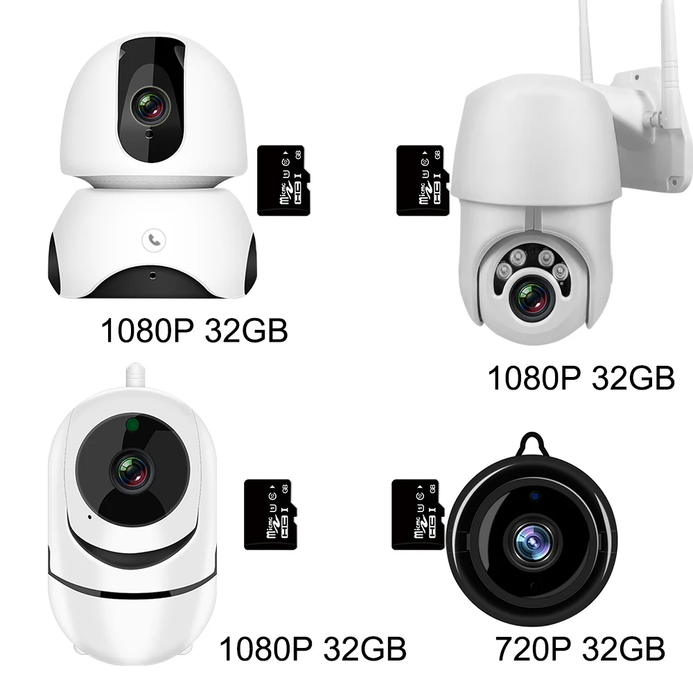 set 2 with 32GB Card Комплект видеонаблюдения комплект ip-камер WiFi камера 1080P двухстороннее аудио ночное видение беспроводная CCTV камера система безопасности комплект - Цвет: set 2 with 32GB Card