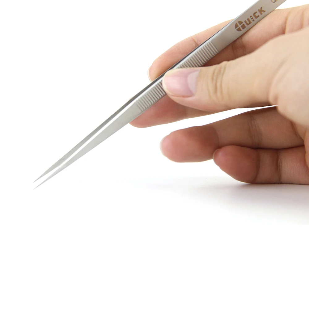 Текстурированный нескользящий пинцет прямой и Изогнутый из нержавеющей стали