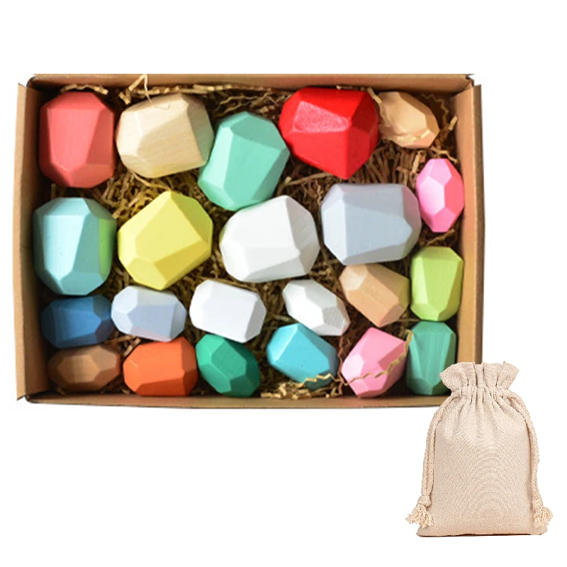 Деревянная игра Дженга строительный блок цветная игрушка из камня настольная