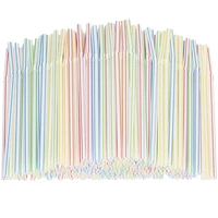 100300pc plastic disposable drinking straws shops home straws milk tea multi colored for partiesbarbeverage shopshome straws