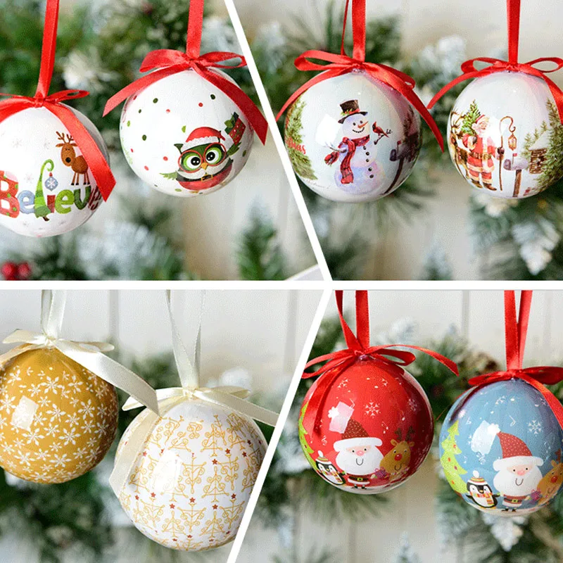 

Рождественская елка, подвесной шар, DIY рождественская елка, гальваническое покрытие, разрисованный пенный стикер, набор шаров для украшения