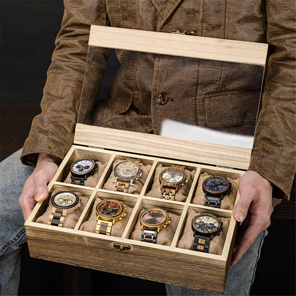 Watch Box Wood watch box Organizer Storagecajas de relojes Men's Watches  Box box to store watches Man Clock Case with Pillows