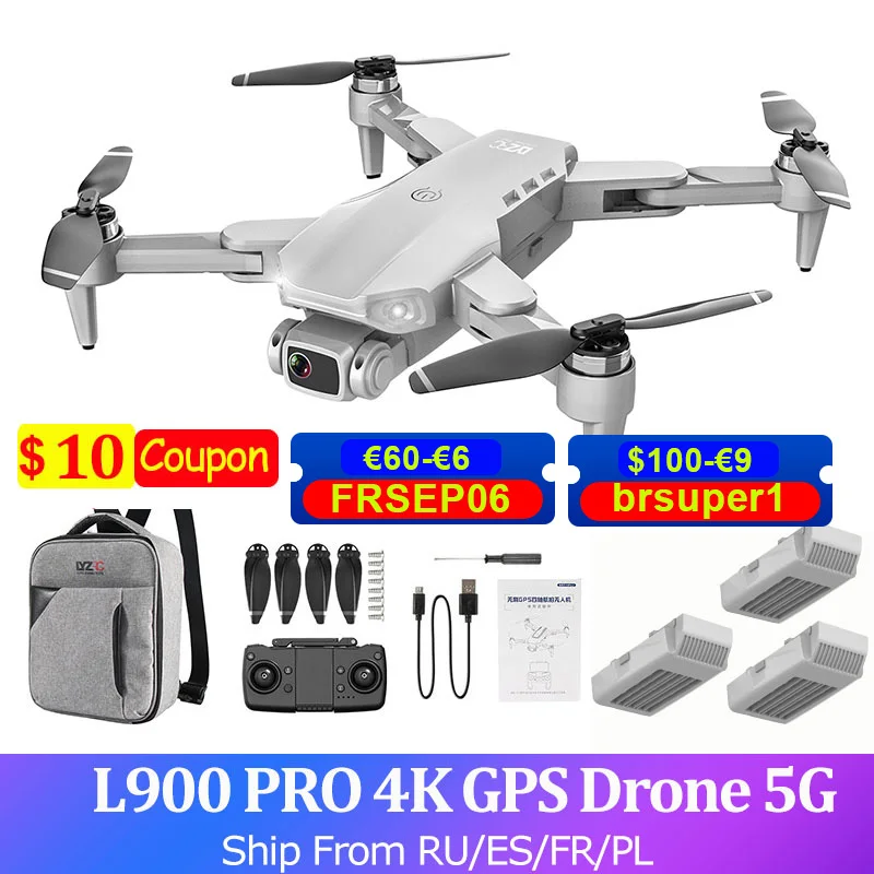 GPS L900 PRO 4K дрона с дистанционным управлением Камера Дрон 2-axis FPV 5G Квадрокоптер