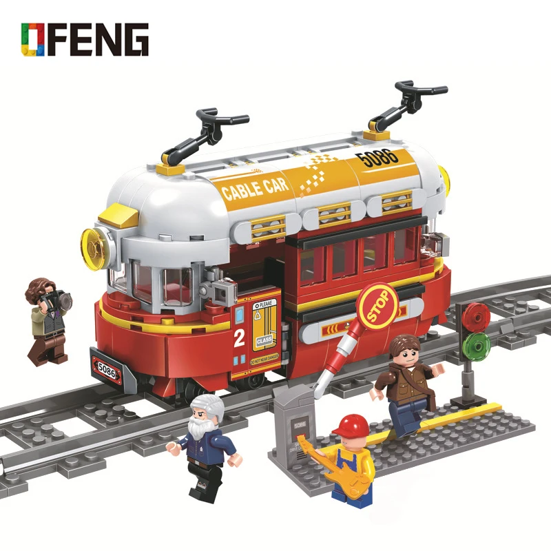 Winner NEW 5086 City Series Ретро паровой поезд рельс строительные блоки подходит для