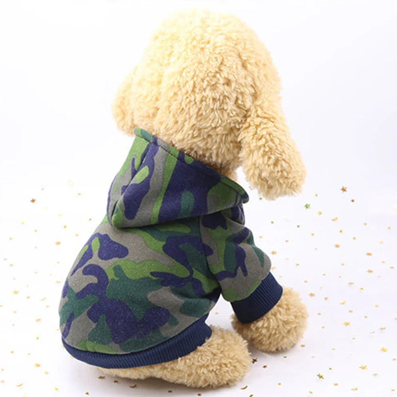 Камуфляжная хлопковая толстовка для домашних животных пальто модный костюм