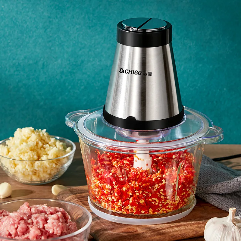 

Meat Grinder Household Electric Stainless Steel Stuffing Breaking Dish Meat Meat Chopper Small Garlic Chili Cooker