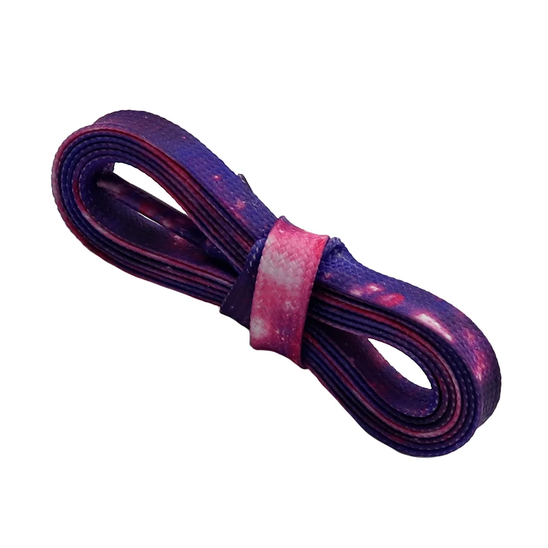 

Coolstring 8MM Starry Purple Heat Transfer Printing Shoelace Hot Pressing Cotton Laces 2021 New Arrival For Drop-Shipping Custom