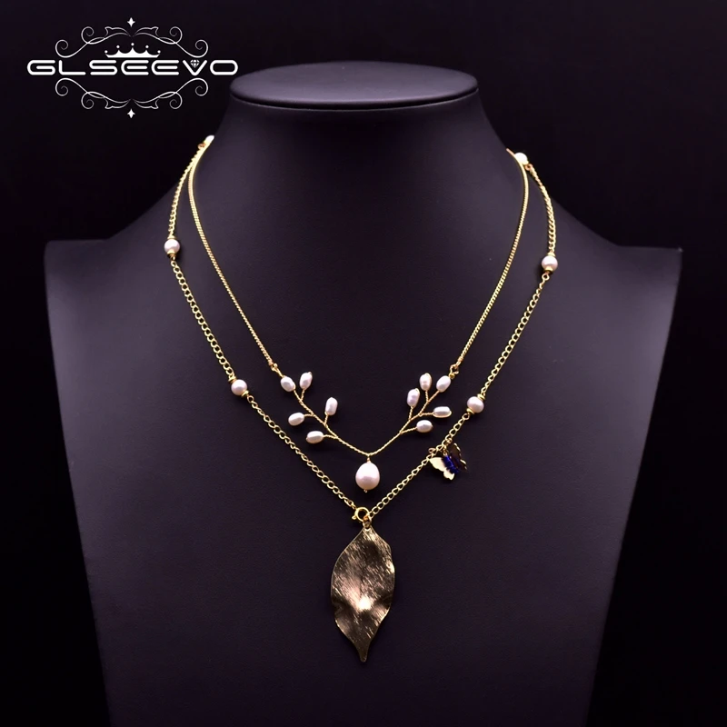 Ожерелье GLSEEVO из натурального пресноводного перламутра для женщин и девушек