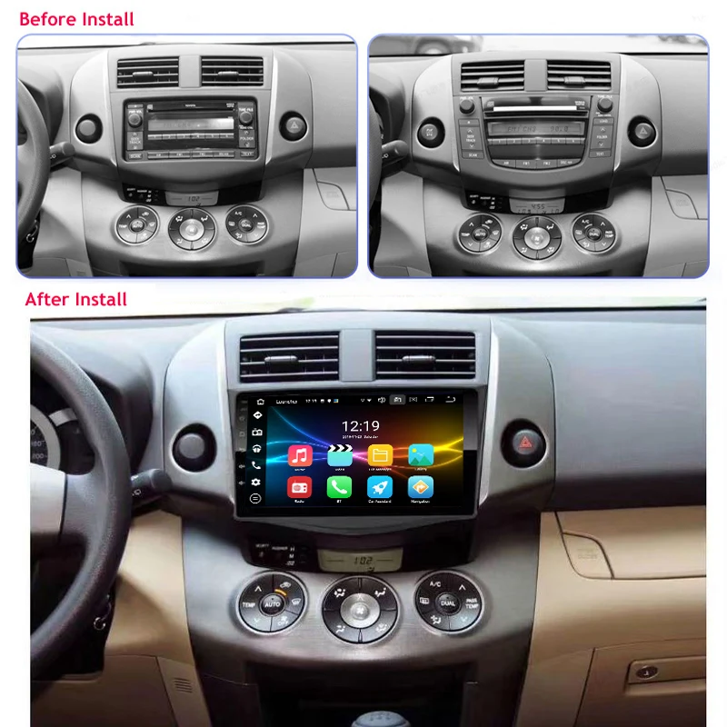 SilverStrong Android10.0 2.5D ips 4G Автомобильный gps для Toyota RAV4 2006-2012 2din 9 дюймов Rav 4 dsp gps навигация wifi